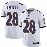Nike Men & Women & Youth Ravens 28 Anthony Averett White NFL Vapor Untouchable Limited Jersey,baseball caps,new era cap wholesale,wholesale hats
